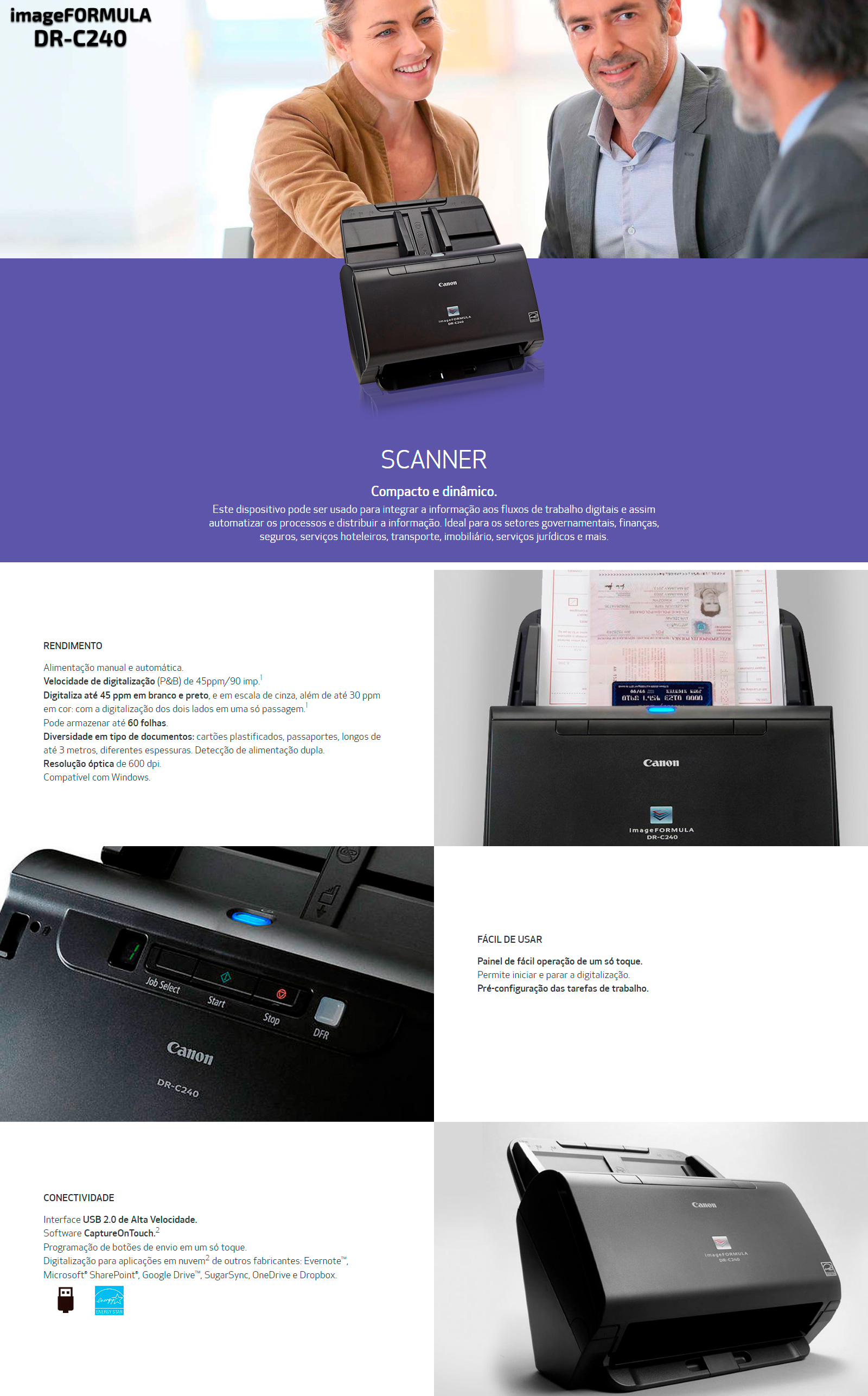 Scanner Canon A4 DR-C240